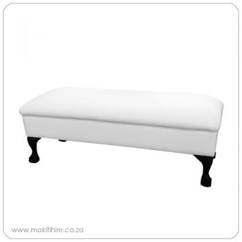 White Double ottoman