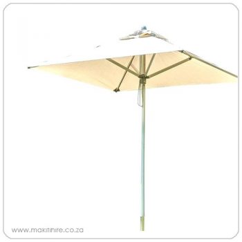 White Square patio umbrella / parasol