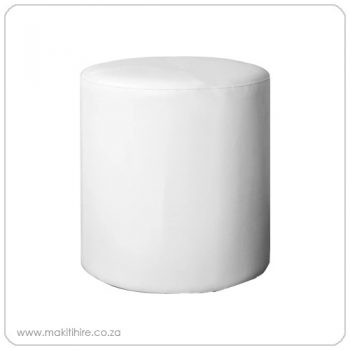 White Round Ottoman