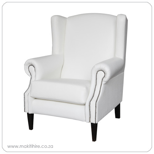 lazy-wingback-chair-white White Wingback Armcahir FOR HIRE
