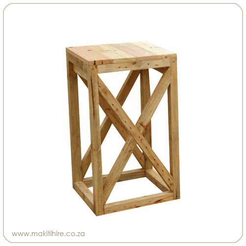 Wooden Plinth stand with X-Frame