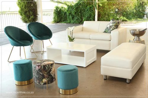 White & Blue Lounge Furniture - Event and Wedding Hire