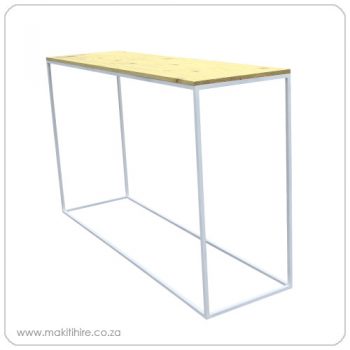 White Metal Frame Conversation Table for Hire