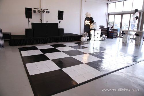 Black and white dance floor